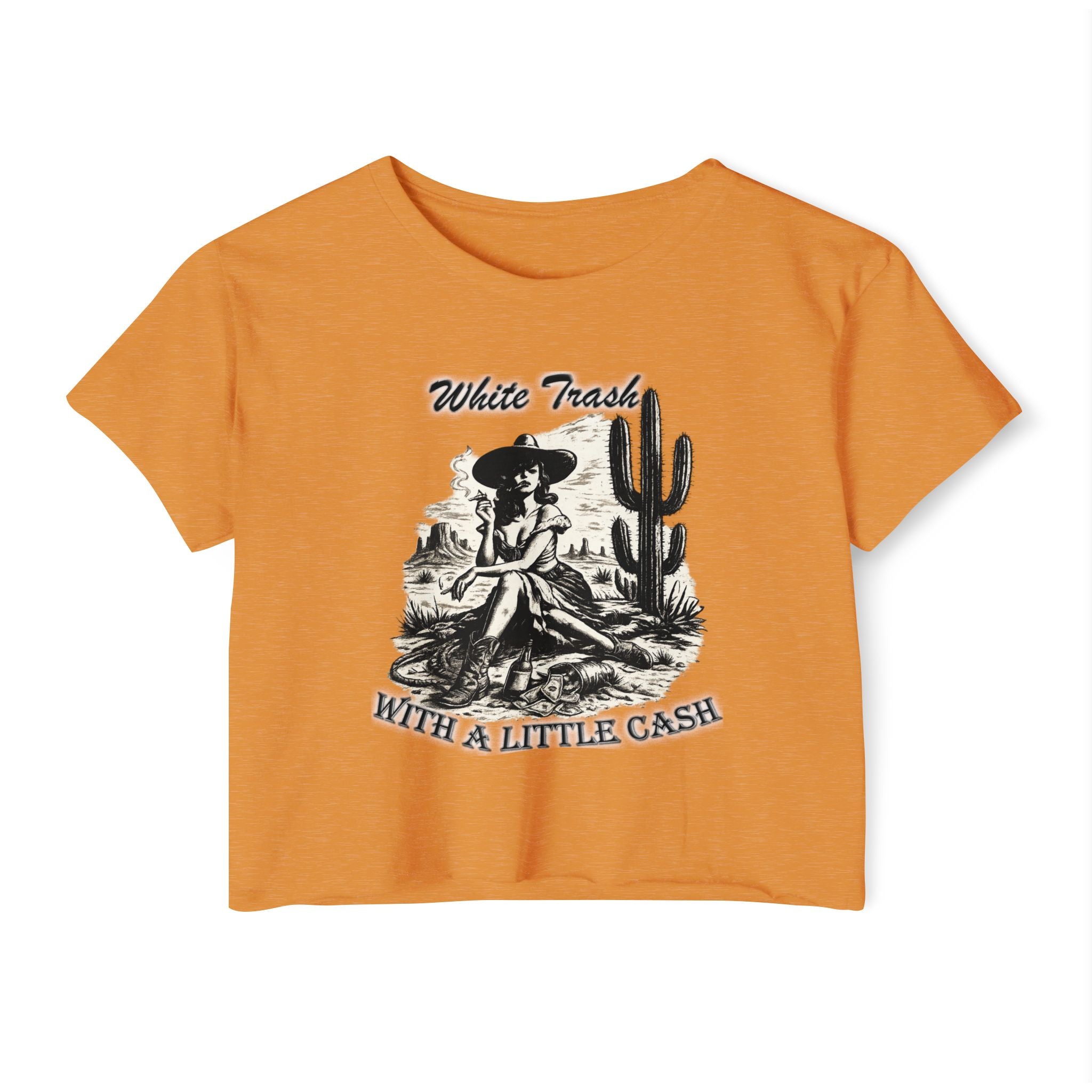 Women's Cowgirl Festival Crop Top — "WT With A Little Cash" - Customer Custom Design