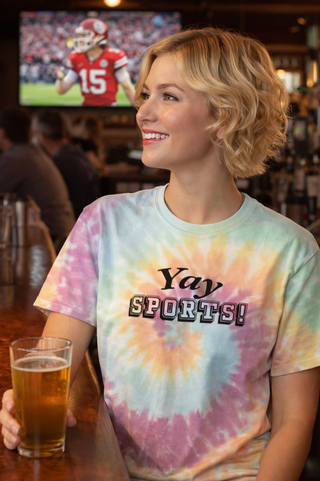 Tie-Dye Tee — Game Night Chill: 'Don't Love Sports' Casual Fan Shirt