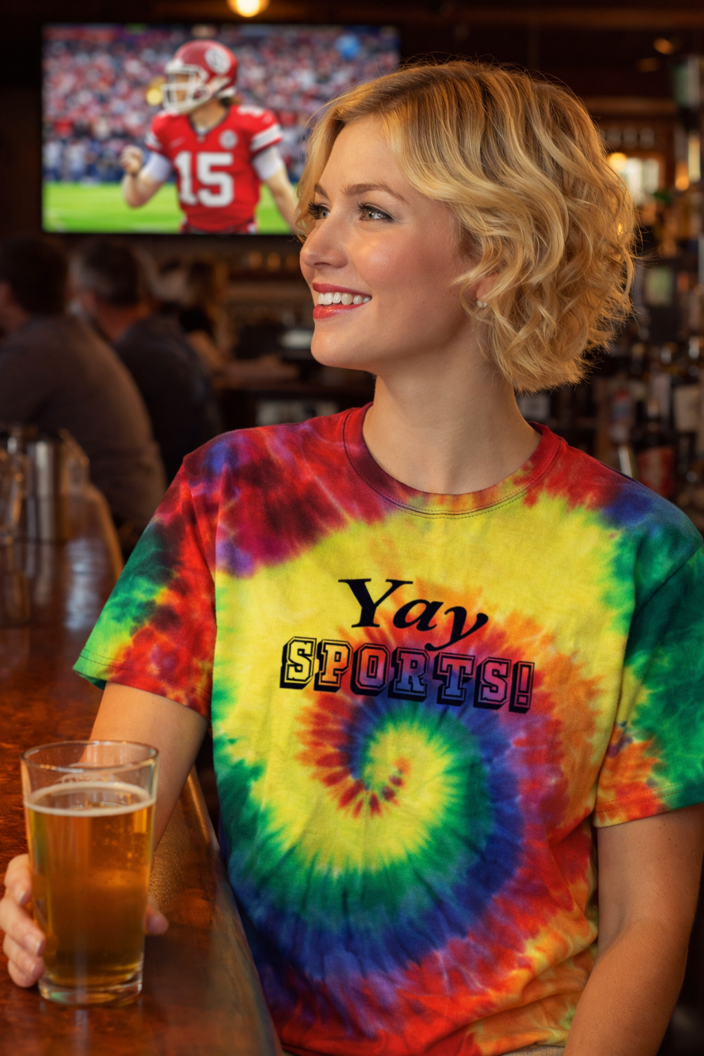 Tie-Dye Tee — Game Night Chill: 'Don't Love Sports' Casual Fan Shirt